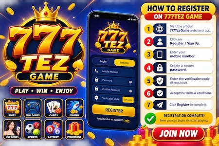 777Tez Game register image