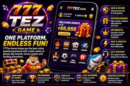 777Tez Game homescreen image