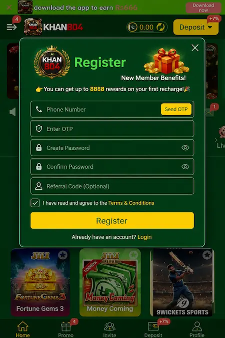 Khan804 Game register image