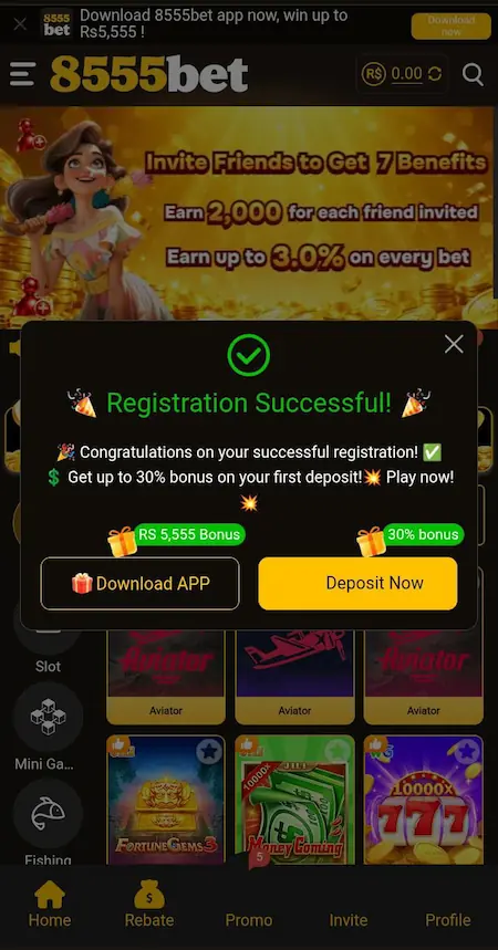 8555BetGame register image