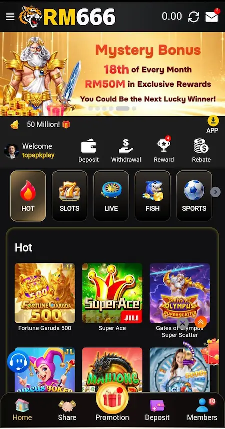 RM666 Game homescreen image