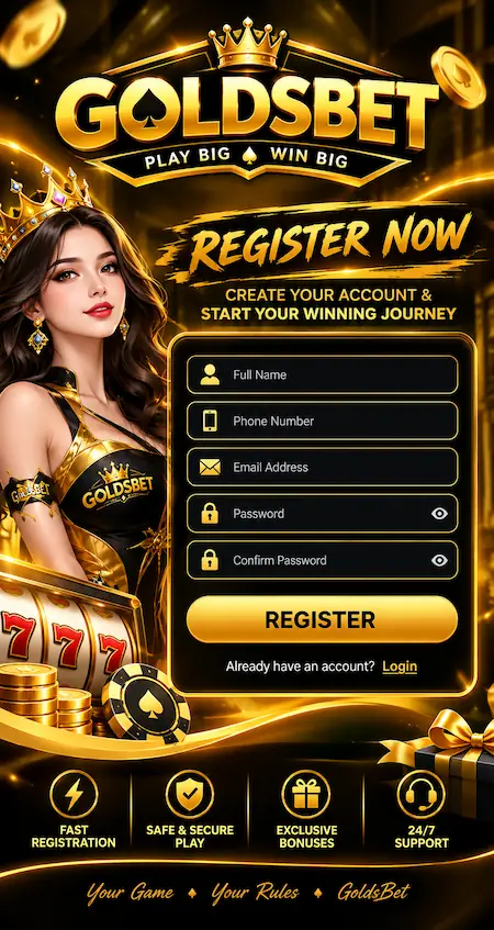 GoldsBet Game register image