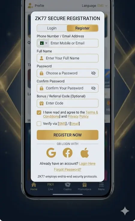 EK77 Game register image